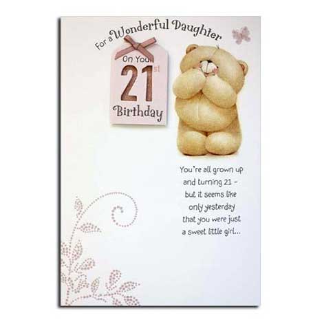 Daughters 21st Birthday Forever Friends Card